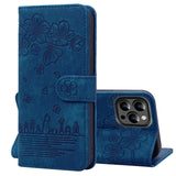 Cartoon Sakura Cat Embossed Leather Phone Case, For iPhone 15 Pro Max, For iPhone 15 Pro, For iPhone 15 Plus, For iPhone 15, For iPhone 14 Plus, For iPhone 14, For iPhone 14 Pro, For iPhone 14 Pro Max