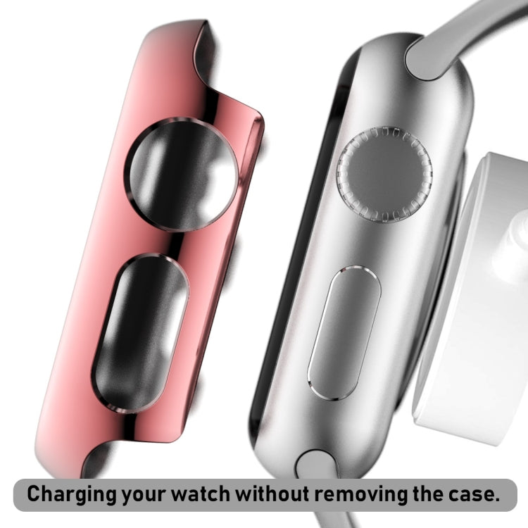Full Coverage Plating TPU Case, For Apple Watch Series 3 & 2 & 1 38mm, For Apple Watch Series 3 & 2 & 1 42mm, For Apple Watch Series 5 & 4 40mm, For Apple Watch Series 5 & 4 44mm