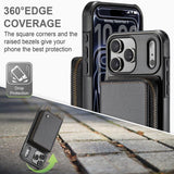 JEEHOOD C22 Series Zipper Wallet Leather Phone Case with Dual Lanyard, For iPhone 17 Pro Max, For iPhone 17 Pro, For iPhone Air, For iPhone 16 Pro Max, For iPhone 16 Pro, For iPhone 16 Plus, For iPhone 16, For iPhone 15 Pro Max