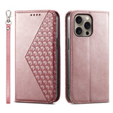 Cubic Grid Calf Texture Magnetic Leather Phone Case, For iPhone 17e / 16e, For iPhone 17 Pro Max, For iPhone 17 Pro, For iPhone 17, For iPhone Air, For iPhone 16 Pro Max, For iPhone 16 Pro, For iPhone 16 Plus