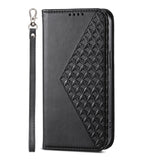 Cubic Grid Calf Texture Magnetic Leather Phone Case, For iPhone 17e / 16e, For iPhone 17 Pro Max, For iPhone 17 Pro, For iPhone 17, For iPhone Air, For iPhone 16 Pro Max, For iPhone 16 Pro, For iPhone 16 Plus