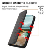 Cubic Grid Calf Texture Magnetic Leather Phone Case, For iPhone 17e / 16e, For iPhone 17 Pro Max, For iPhone 17 Pro, For iPhone 17, For iPhone Air, For iPhone 16 Pro Max, For iPhone 16 Pro, For iPhone 16 Plus