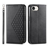 Cubic Grid Calf Texture Magnetic Leather Phone Case, For iPhone 17e / 16e, For iPhone 17 Pro Max, For iPhone 17 Pro, For iPhone 17, For iPhone Air, For iPhone 16 Pro Max, For iPhone 16 Pro, For iPhone 16 Plus