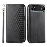 Cubic Grid Calf Texture Magnetic Leather Phone Case, For iPhone 17e / 16e, For iPhone 17 Pro Max, For iPhone 17 Pro, For iPhone 17, For iPhone Air, For iPhone 16 Pro Max, For iPhone 16 Pro, For iPhone 16 Plus