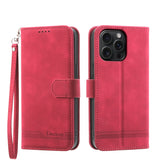 Dierfeng Dream Line TPU Hybrid PU Leather Phone Case, For iPhone 16, For iPhone 15 Pro Max, For iPhone 15 Pro, For iPhone 15 Plus, For iPhone 15