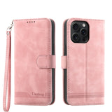 Dierfeng Dream Line TPU Hybrid PU Leather Phone Case, For iPhone 16, For iPhone 15 Pro Max, For iPhone 15 Pro, For iPhone 15 Plus, For iPhone 15