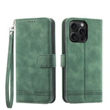 Dierfeng Dream Line TPU Hybrid PU Leather Phone Case, For iPhone 16, For iPhone 15 Pro Max, For iPhone 15 Pro, For iPhone 15 Plus, For iPhone 15