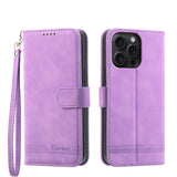Dierfeng Dream Line TPU Hybrid PU Leather Phone Case, For iPhone 16, For iPhone 15 Pro Max, For iPhone 15 Pro, For iPhone 15 Plus, For iPhone 15