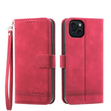 Dierfeng Dream Line TPU Hybrid PU Leather Phone Case, For iPhone 16, For iPhone 15 Pro Max, For iPhone 15 Pro, For iPhone 15 Plus, For iPhone 15