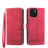 Dierfeng Dream Line TPU Hybrid PU Leather Phone Case, For iPhone 16, For iPhone 15 Pro Max, For iPhone 15 Pro, For iPhone 15 Plus, For iPhone 15