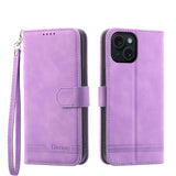 Dierfeng Dream Line TPU Hybrid PU Leather Phone Case, For iPhone 16, For iPhone 15 Pro Max, For iPhone 15 Pro, For iPhone 15 Plus, For iPhone 15