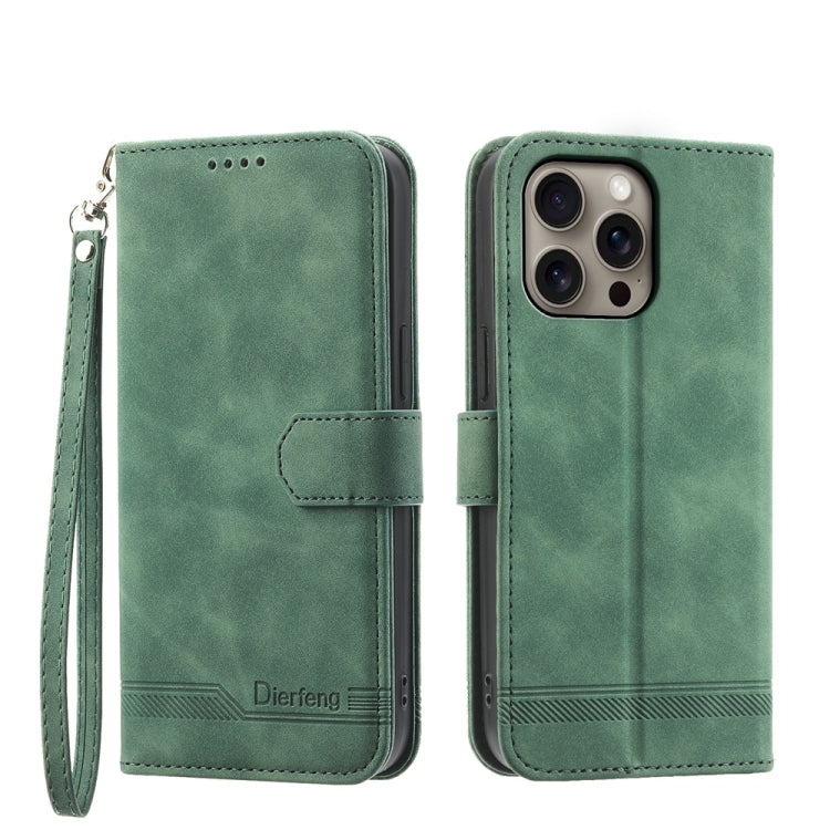 Dierfeng Dream Line TPU Hybrid PU Leather Phone Case, For iPhone 17 Pro Max, For iPhone 17 Pro, For iPhone 17, For iPhone Air, For iPhone 16e, For iPhone 16 Pro Max, For iPhone 16 Pro, For iPhone 16 Plus
