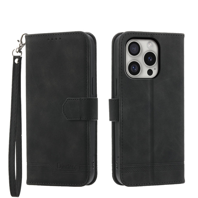 Dierfeng Dream Line TPU Hybrid PU Leather Phone Case, For iPhone 17 Pro Max, For iPhone 17 Pro, For iPhone 17, For iPhone Air, For iPhone 16e, For iPhone 16 Pro Max, For iPhone 16 Pro, For iPhone 16 Plus