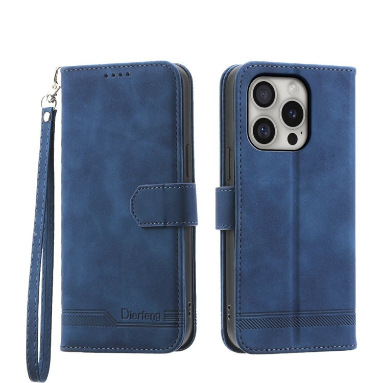 Dierfeng Dream Line TPU Hybrid PU Leather Phone Case, For iPhone 17 Pro Max, For iPhone 17 Pro, For iPhone 17, For iPhone Air, For iPhone 16e, For iPhone 16 Pro Max, For iPhone 16 Pro, For iPhone 16 Plus