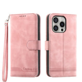 Dierfeng Dream Line TPU Hybrid PU Leather Phone Case, For iPhone 17 Pro Max, For iPhone 17 Pro, For iPhone 17, For iPhone Air, For iPhone 16e, For iPhone 16 Pro Max, For iPhone 16 Pro, For iPhone 16 Plus