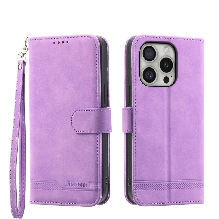 Dierfeng Dream Line TPU Hybrid PU Leather Phone Case, For iPhone 17 Pro Max, For iPhone 17 Pro, For iPhone 17, For iPhone Air, For iPhone 16e, For iPhone 16 Pro Max, For iPhone 16 Pro, For iPhone 16 Plus
