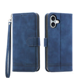 Dierfeng Dream Line TPU Hybrid PU Leather Phone Case, For iPhone 17 Pro Max, For iPhone 17 Pro, For iPhone 17, For iPhone Air, For iPhone 16e, For iPhone 16 Pro Max, For iPhone 16 Pro, For iPhone 16 Plus