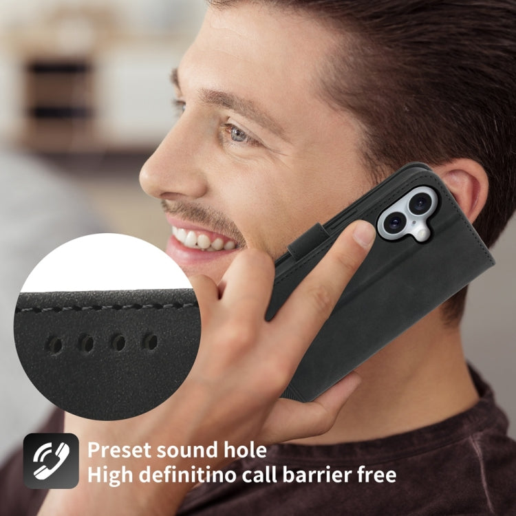 Dierfeng Dream Line TPU Hybrid PU Leather Phone Case, For iPhone 16, For iPhone 15 Pro Max, For iPhone 15 Pro, For iPhone 15 Plus, For iPhone 15