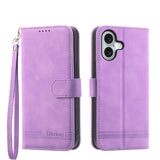 Dierfeng Dream Line TPU Hybrid PU Leather Phone Case, For iPhone 16, For iPhone 15 Pro Max, For iPhone 15 Pro, For iPhone 15 Plus, For iPhone 15