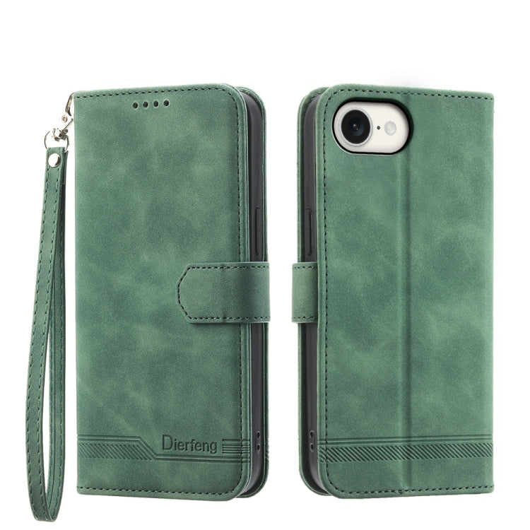 Dierfeng Dream Line TPU Hybrid PU Leather Phone Case, For iPhone 17 Pro Max, For iPhone 17 Pro, For iPhone 17, For iPhone Air, For iPhone 16e, For iPhone 16 Pro Max, For iPhone 16 Pro, For iPhone 16 Plus