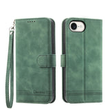 Dierfeng Dream Line TPU Hybrid PU Leather Phone Case, For iPhone 17 Pro Max, For iPhone 17 Pro, For iPhone 17, For iPhone Air, For iPhone 16e, For iPhone 16 Pro Max, For iPhone 16 Pro, For iPhone 16 Plus