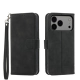 Dierfeng Dream Line TPU Hybrid PU Leather Phone Case, For iPhone 17 Pro Max, For iPhone 17 Pro, For iPhone 17, For iPhone Air, For iPhone 16e, For iPhone 16 Pro Max, For iPhone 16 Pro, For iPhone 16 Plus