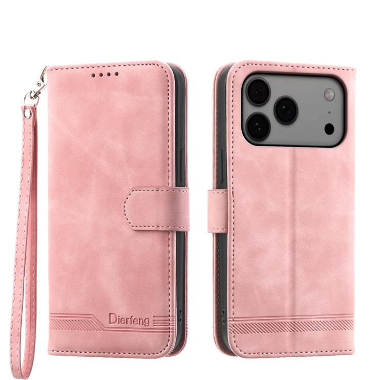 Dierfeng Dream Line TPU Hybrid PU Leather Phone Case, For iPhone 17 Pro Max, For iPhone 17 Pro, For iPhone 17, For iPhone Air, For iPhone 16e, For iPhone 16 Pro Max, For iPhone 16 Pro, For iPhone 16 Plus