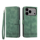 Dierfeng Dream Line TPU Hybrid PU Leather Phone Case, For iPhone 17 Pro Max, For iPhone 17 Pro, For iPhone 17, For iPhone Air, For iPhone 16e, For iPhone 16 Pro Max, For iPhone 16 Pro, For iPhone 16 Plus