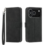 Dierfeng Dream Line TPU Hybrid PU Leather Phone Case, For iPhone 17 Pro Max, For iPhone 17 Pro, For iPhone 17, For iPhone Air, For iPhone 16e, For iPhone 16 Pro Max, For iPhone 16 Pro, For iPhone 16 Plus