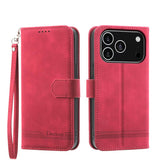Dierfeng Dream Line TPU Hybrid PU Leather Phone Case, For iPhone 17 Pro Max, For iPhone 17 Pro, For iPhone 17, For iPhone Air, For iPhone 16e, For iPhone 16 Pro Max, For iPhone 16 Pro, For iPhone 16 Plus