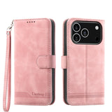 Dierfeng Dream Line TPU Hybrid PU Leather Phone Case, For iPhone 17 Pro Max, For iPhone 17 Pro, For iPhone 17, For iPhone Air, For iPhone 16e, For iPhone 16 Pro Max, For iPhone 16 Pro, For iPhone 16 Plus