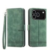 Dierfeng Dream Line TPU Hybrid PU Leather Phone Case, For iPhone 17 Pro Max, For iPhone 17 Pro, For iPhone 17, For iPhone Air, For iPhone 16e, For iPhone 16 Pro Max, For iPhone 16 Pro, For iPhone 16 Plus