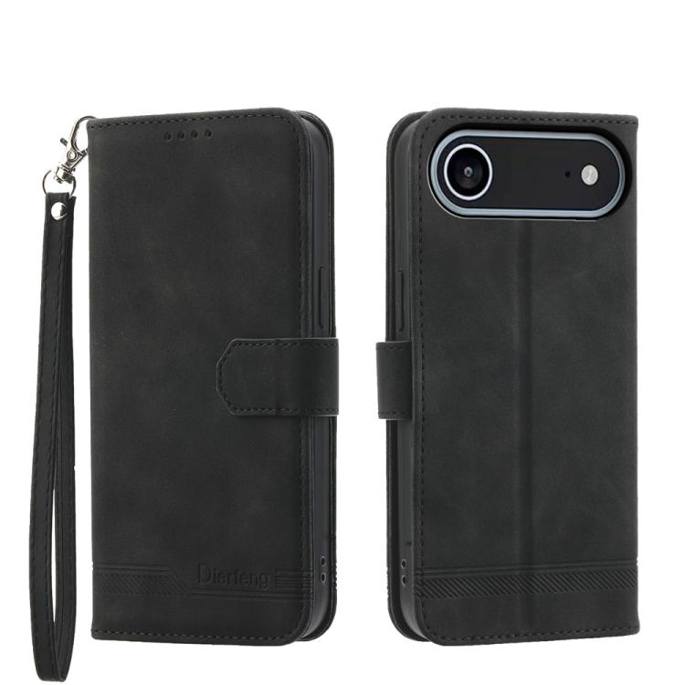 Dierfeng Dream Line TPU Hybrid PU Leather Phone Case, For iPhone 17 Pro Max, For iPhone 17 Pro, For iPhone 17, For iPhone Air, For iPhone 16e, For iPhone 16 Pro Max, For iPhone 16 Pro, For iPhone 16 Plus
