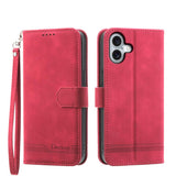 Dierfeng Dream Line TPU Hybrid PU Leather Phone Case, For iPhone 17 Pro Max, For iPhone 17 Pro, For iPhone 17, For iPhone Air, For iPhone 16e, For iPhone 16 Pro Max, For iPhone 16 Pro, For iPhone 16 Plus