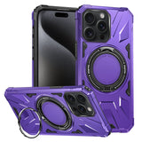 MagSafe Magnetic Shockproof Phone Case with Ring Holder, For iPhone 16 Plus, For iPhone 16, For iPhone 15 Pro Max, For iPhone 15 Pro, For iPhone 15 Plus, For iPhone 15