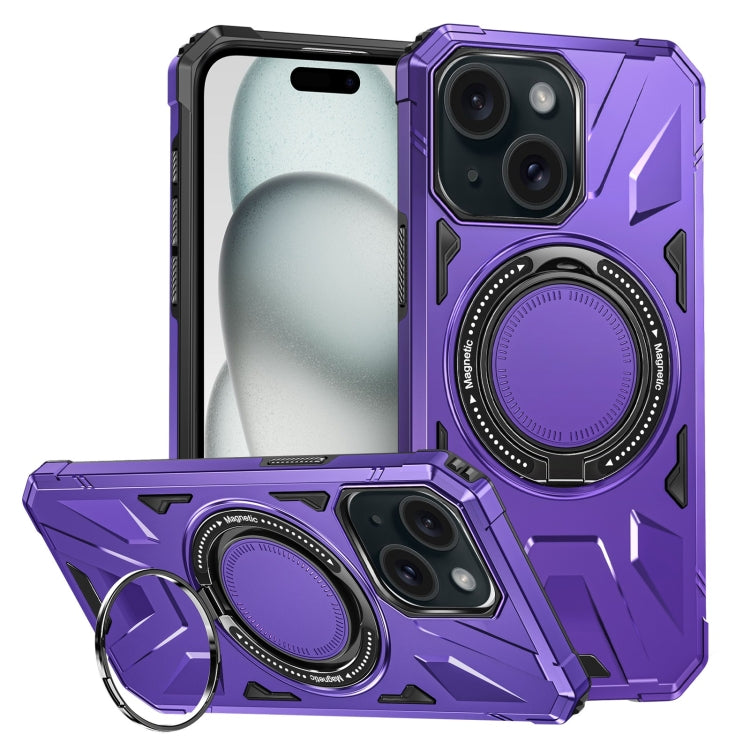 MagSafe Magnetic Shockproof Phone Case with Ring Holder, For iPhone 16 Plus, For iPhone 16, For iPhone 15 Pro Max, For iPhone 15 Pro, For iPhone 15 Plus, For iPhone 15