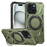 MagSafe Magnetic Shockproof Phone Case with Ring Holder, For iPhone 16 Plus, For iPhone 16, For iPhone 15 Pro Max, For iPhone 15 Pro, For iPhone 15 Plus, For iPhone 15
