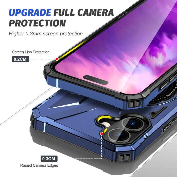 MagSafe Magnetic Shockproof Phone Case with Ring Holder, For iPhone 16 Plus, For iPhone 16, For iPhone 15 Pro Max, For iPhone 15 Pro, For iPhone 15 Plus, For iPhone 15