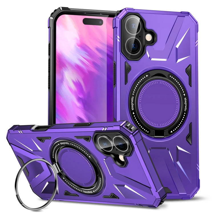 MagSafe Magnetic Shockproof Phone Case with Ring Holder, For iPhone 16 Plus, For iPhone 16, For iPhone 15 Pro Max, For iPhone 15 Pro, For iPhone 15 Plus, For iPhone 15