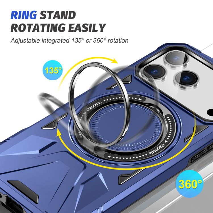 MagSafe Magnetic Shockproof Phone Case with Ring Holder, For iPhone 18 Pro / 17 Pro, For iPhone 18 Pro Max / 17 Pro Max, For iPhone 17, For iPhone Air, For iPhone 16 Pro Max, For iPhone 16 Pro