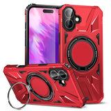 MagSafe Magnetic Shockproof Phone Case with Ring Holder, For iPhone 18 Pro / 17 Pro, For iPhone 18 Pro Max / 17 Pro Max, For iPhone 17, For iPhone Air, For iPhone 16 Pro Max, For iPhone 16 Pro