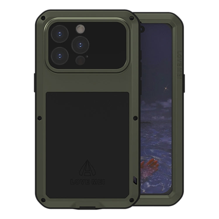 LOVE MEI Metal Shockproof Life Waterproof Dustproof Phone Case, For iPhone 17 Pro Max, For iPhone 17 Pro, For iPhone 17, For iPhone 16 Pro Max, For iPhone 16 Pro, For iPhone 16, For iPhone 15 Pro Max, For iPhone 15 Pro