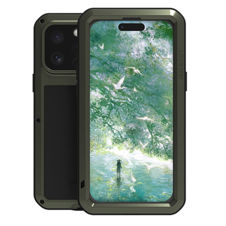 LOVE MEI Metal Shockproof Life Waterproof Dustproof Phone Case, For iPhone 17 Pro Max, For iPhone 17 Pro, For iPhone 17, For iPhone 16 Pro Max, For iPhone 16 Pro, For iPhone 16, For iPhone 15 Pro Max, For iPhone 15 Pro
