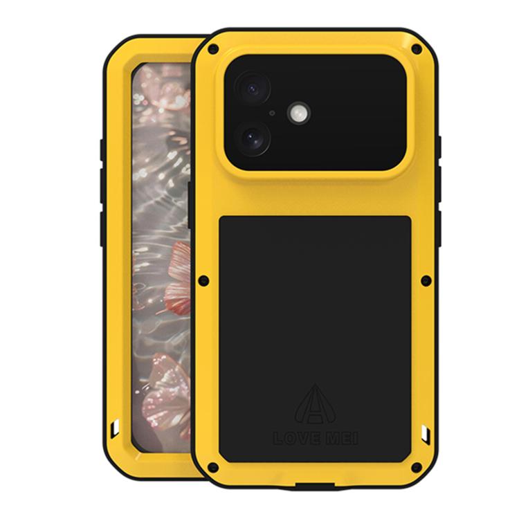 LOVE MEI Metal Shockproof Life Waterproof Dustproof Phone Case, For iPhone 17 Pro Max, For iPhone 17 Pro, For iPhone 17, For iPhone 16 Pro Max, For iPhone 16 Pro, For iPhone 16, For iPhone 15 Pro Max, For iPhone 15 Pro