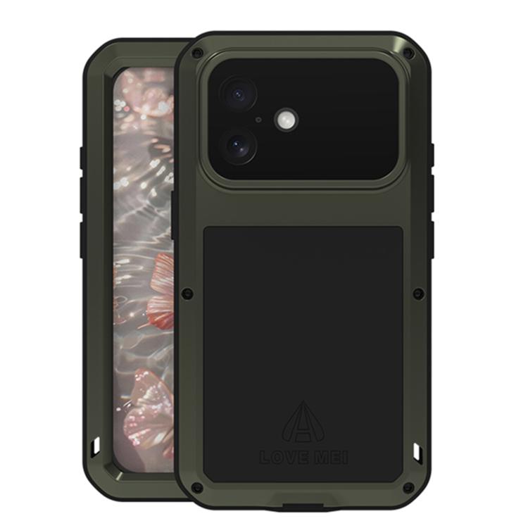 LOVE MEI Metal Shockproof Life Waterproof Dustproof Phone Case, For iPhone 17 Pro Max, For iPhone 17 Pro, For iPhone 17, For iPhone 16 Pro Max, For iPhone 16 Pro, For iPhone 16, For iPhone 15 Pro Max, For iPhone 15 Pro