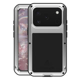 LOVE MEI Metal Shockproof Life Waterproof Dustproof Phone Case, For iPhone 17 Pro Max, For iPhone 17 Pro, For iPhone 17, For iPhone 16 Pro Max, For iPhone 16 Pro, For iPhone 16, For iPhone 15 Pro Max, For iPhone 15 Pro