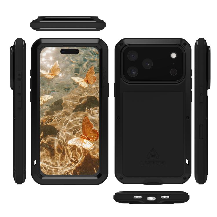 LOVE MEI Metal Shockproof Life Waterproof Dustproof Phone Case, For iPhone 17 Pro Max, For iPhone 17 Pro, For iPhone 17, For iPhone 16 Pro Max, For iPhone 16 Pro, For iPhone 16, For iPhone 15 Pro Max, For iPhone 15 Pro