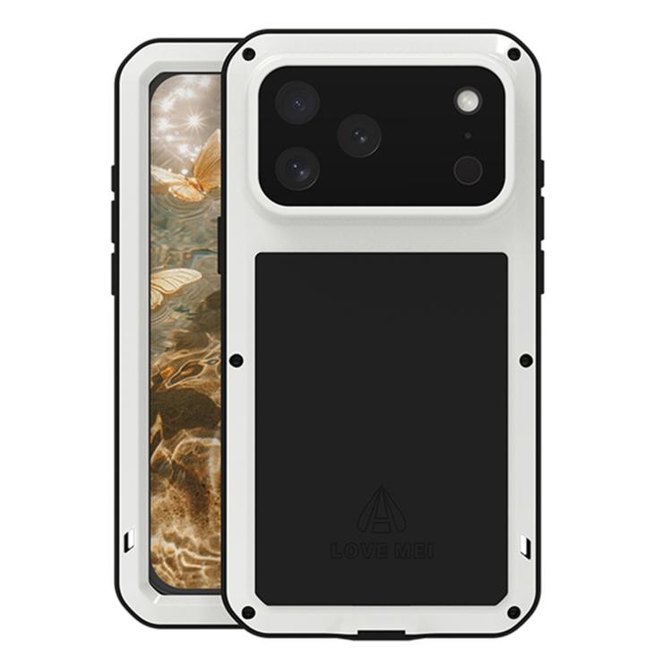 LOVE MEI Metal Shockproof Life Waterproof Dustproof Phone Case, For iPhone 17 Pro Max, For iPhone 17 Pro, For iPhone 17, For iPhone 16 Pro Max, For iPhone 16 Pro, For iPhone 16, For iPhone 15 Pro Max, For iPhone 15 Pro