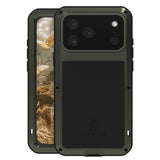 LOVE MEI Metal Shockproof Life Waterproof Dustproof Phone Case, For iPhone 17 Pro Max, For iPhone 17 Pro, For iPhone 17, For iPhone 16 Pro Max, For iPhone 16 Pro, For iPhone 16, For iPhone 15 Pro Max, For iPhone 15 Pro