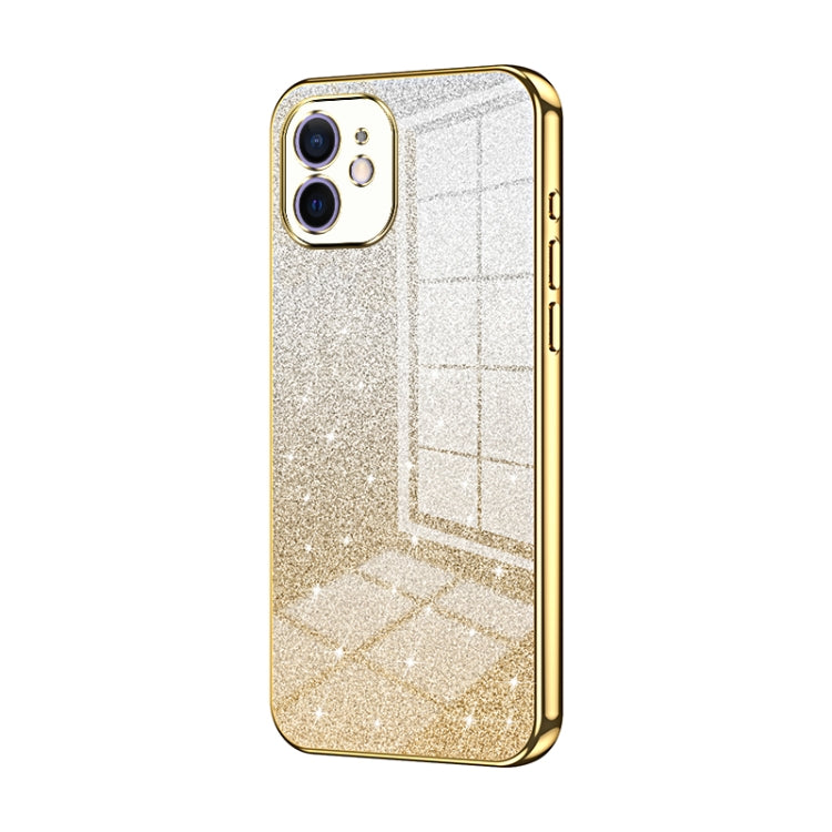 Gradient Glitter Powder Electroplated Phone Case, For iPhone 13 Pro Max, For iPhone 13 Pro, For iPhone 13, For iPhone 12, For iPhone 12 Pro Max, For iPhone 12 Pro